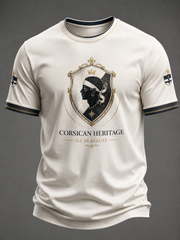 Men's French Corsica Flag Printed T-shirt