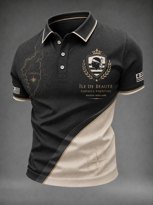 Men's French Corsica Flag Printed Shirt