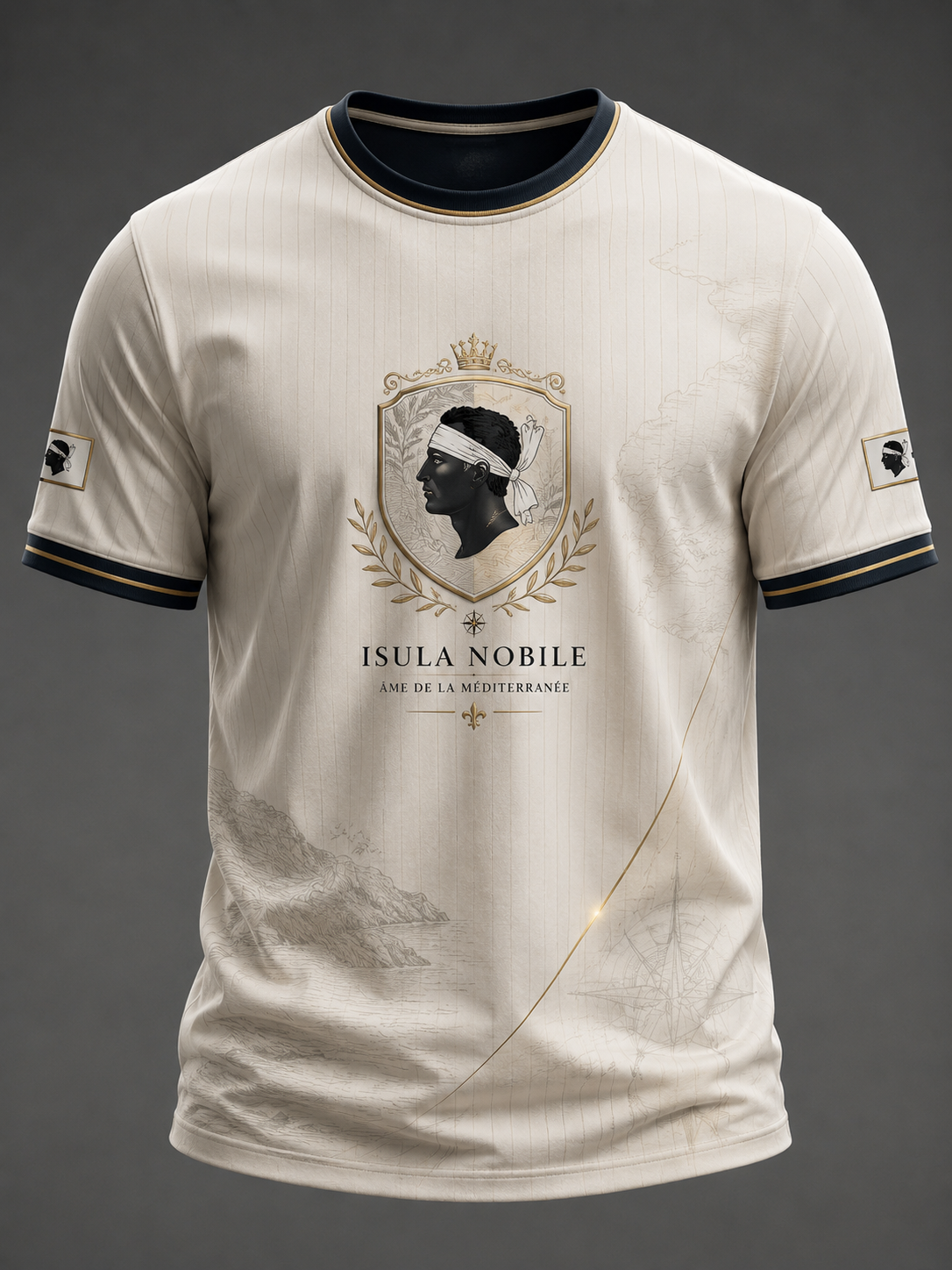 Men's French Corsica Flag Printed T-shirt
