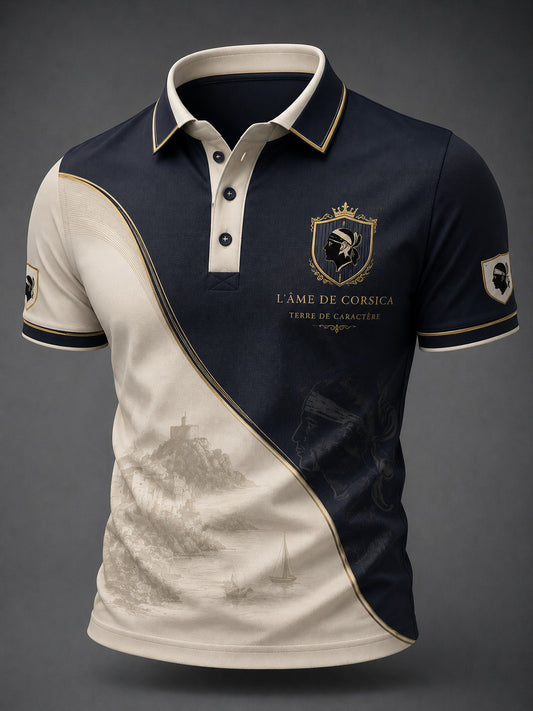 Men's French Corsica Flag Printed Shirt