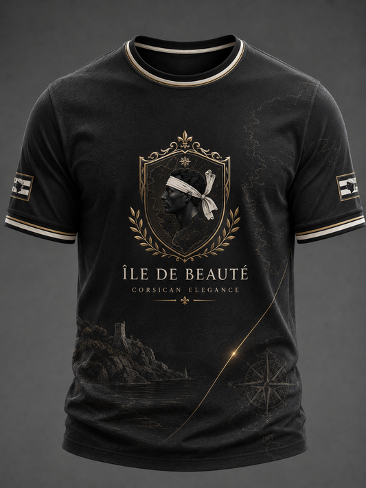 Men's French Corsica Flag Printed T-shirt
