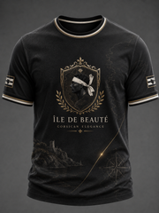 Men's French Corsica Flag Printed T-shirt