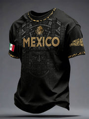 Men's Mexico Football Lover Printed T-shirt