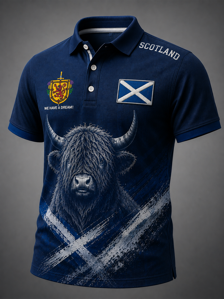 Men's UK Football Lover Scotland Printed polo shirt