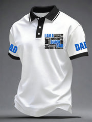 Men's I Am A Black Dad Printed Casual Top