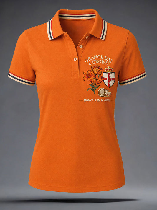Women's 14 July Orangemens Day FDloral Art Printed Casual Tops