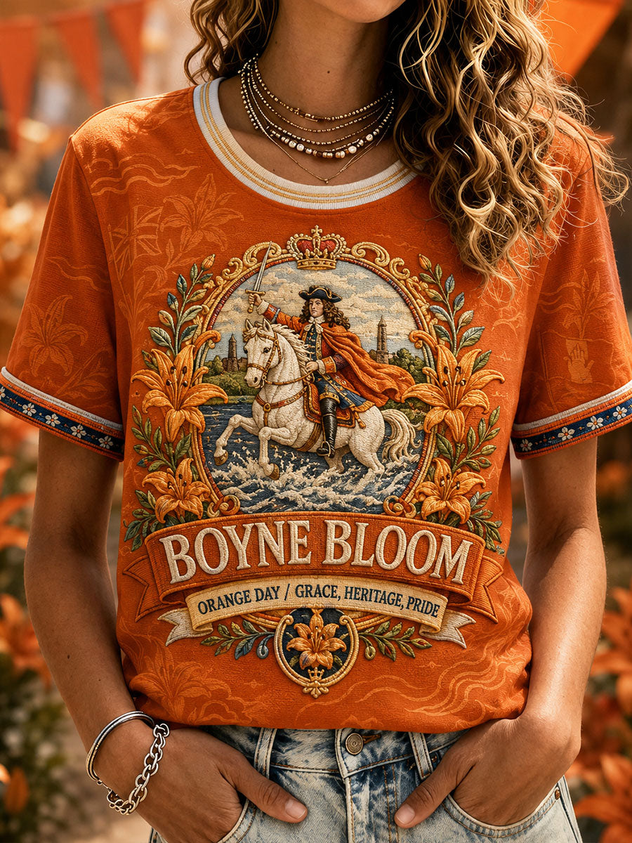 Women's 12th July Orangmen's Day Art Printed T-shirt