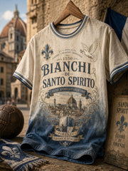 Men's Florence Classical Football White Team T-shirt