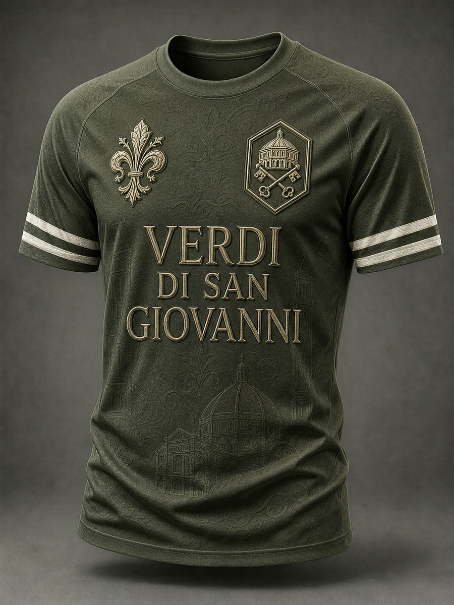 Men's Firenze Calcio Storico Verdi Short Sleeves T-shirt