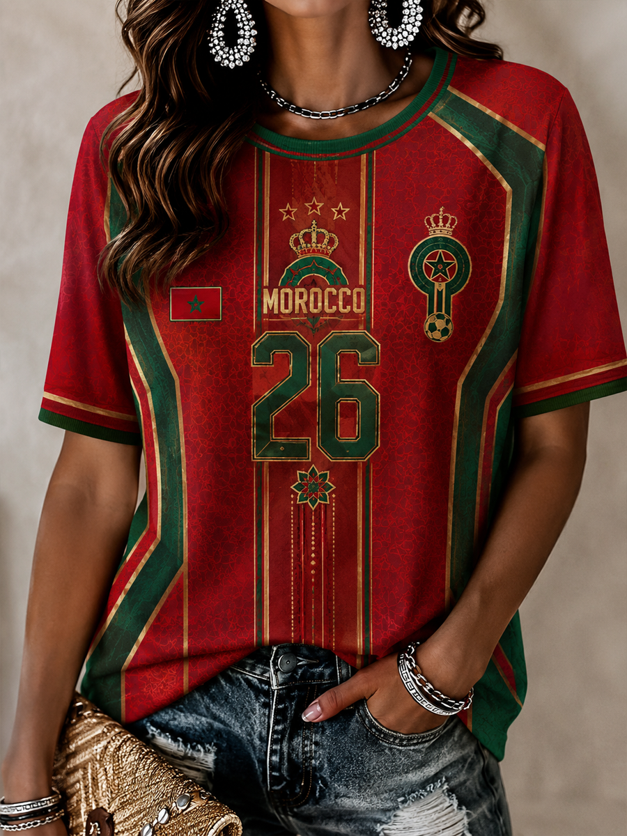 Women's MOROCCO Printed short-sleeved T-shirt