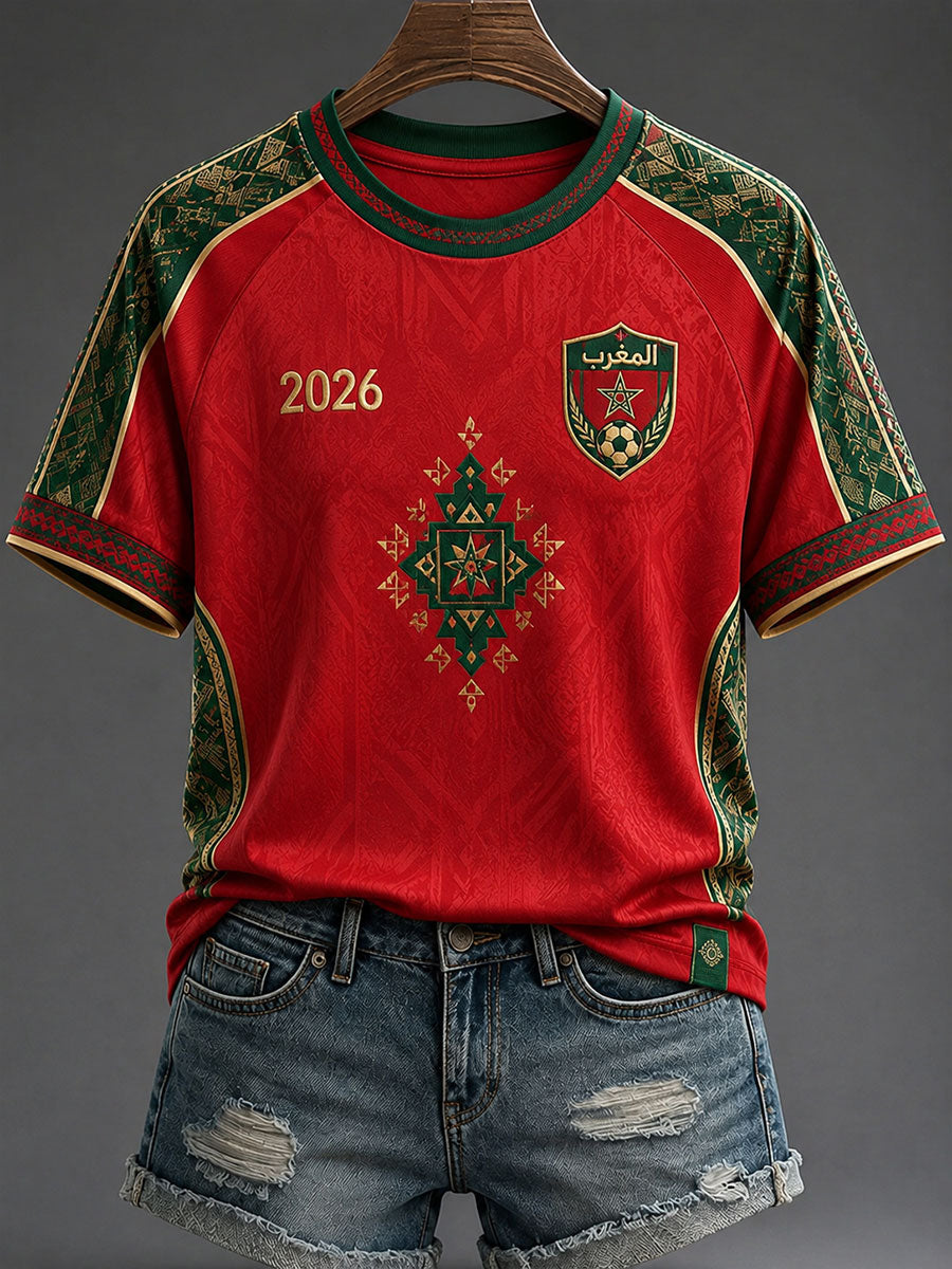 Women's 2026 Morocco Football T-shirts