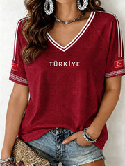 Women's Türkiye V-Neck T-Shirt