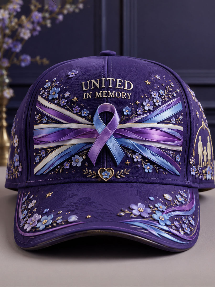 Unisex UK Alzheimer's Awareness Floral Printed Hat