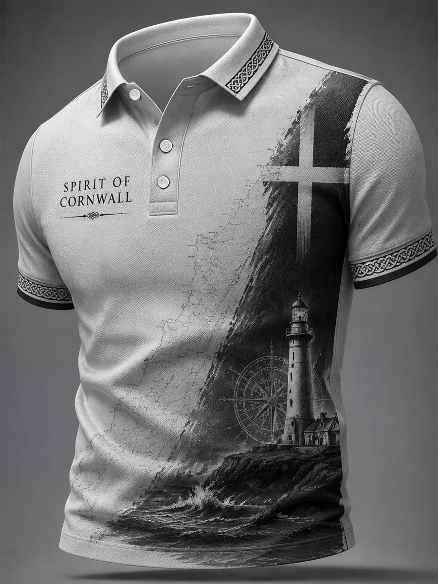 Men's Cornish Celtic-style Print Casual Top