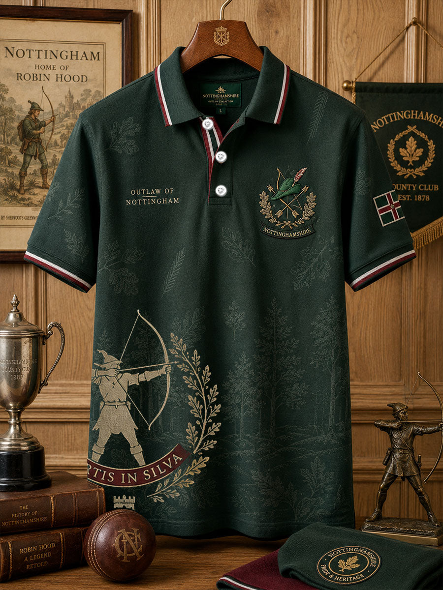 Men's Outlaw of Nottingham Day Robin Hood Art Printed Casual Tops