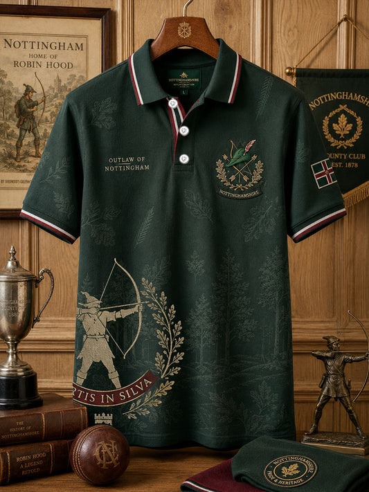 Men's Outlaw of Nottingham Day Robin Hood Art Printed Casual Tops