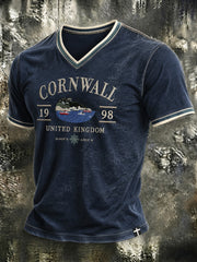 Men's Cornwall Printed V-neck T-shirt