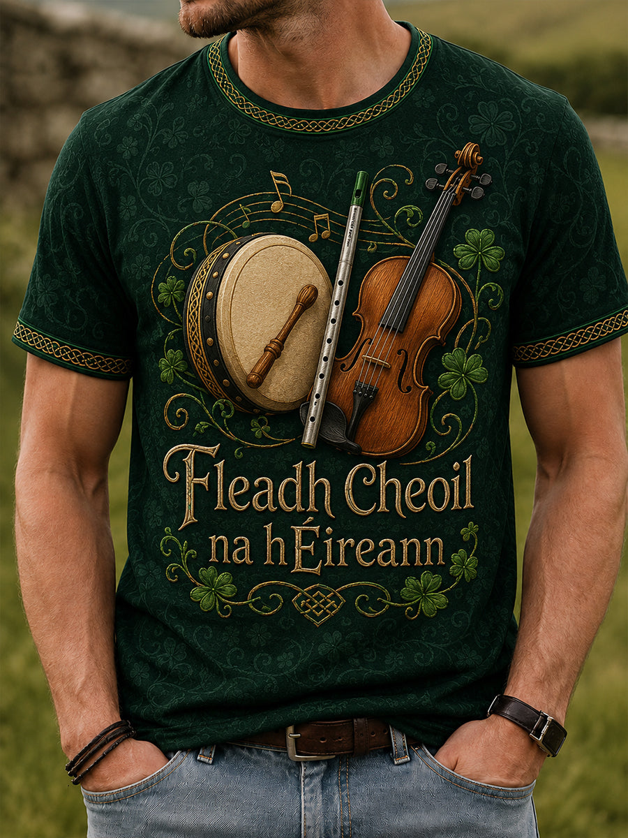 Men's Fleadh Cheoil na hÉireann Print Short Sleeves T-shirt