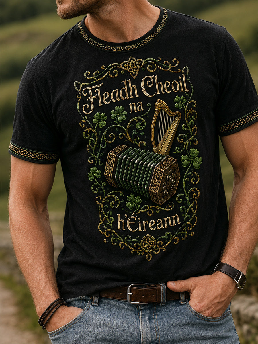 Men's Fleadh Cheoil na hÉireann Print Short Sleeves T-shirt