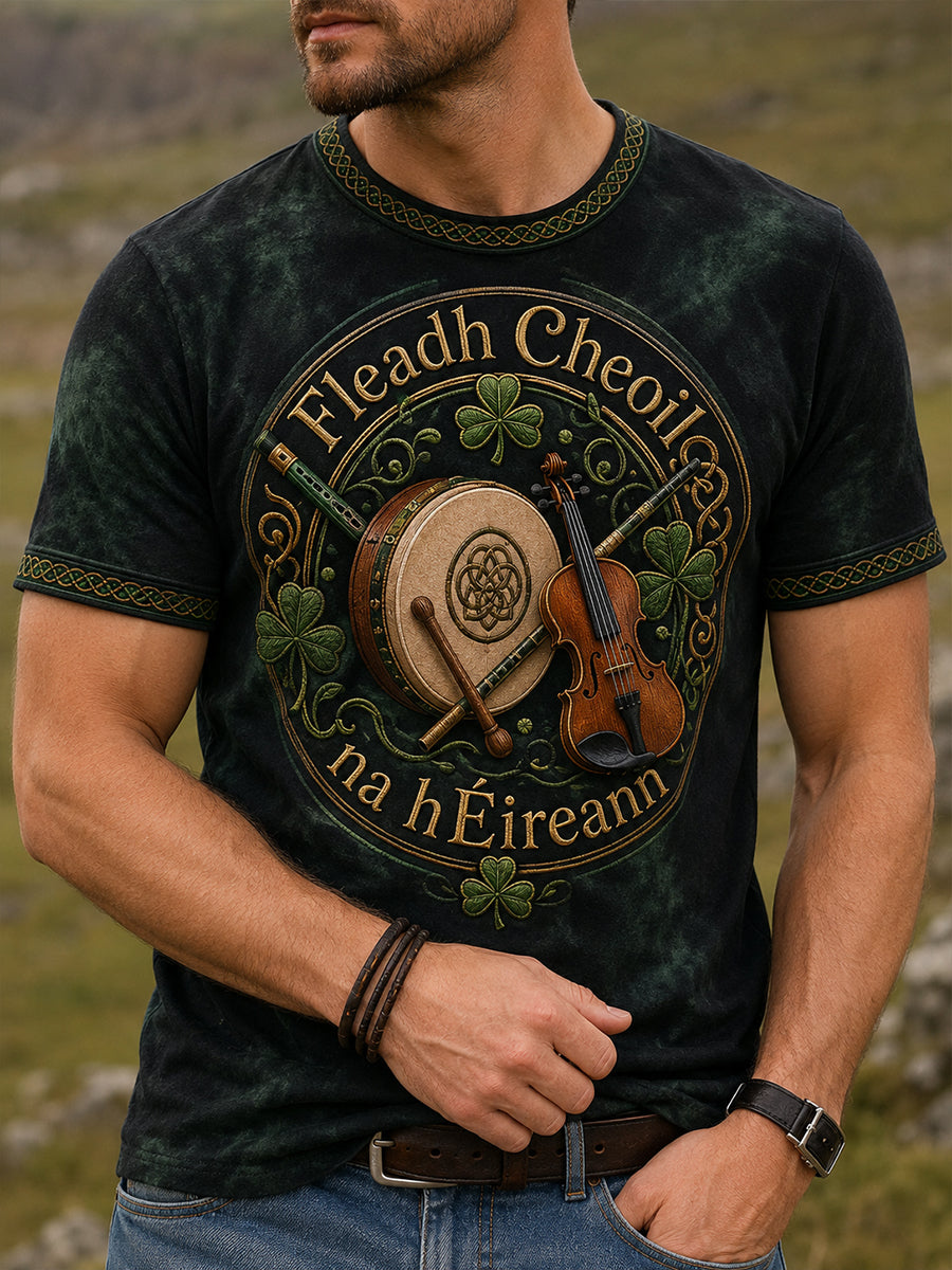 Men's Fleadh Cheoil na hÉireann Print Short Sleeves T-shirt