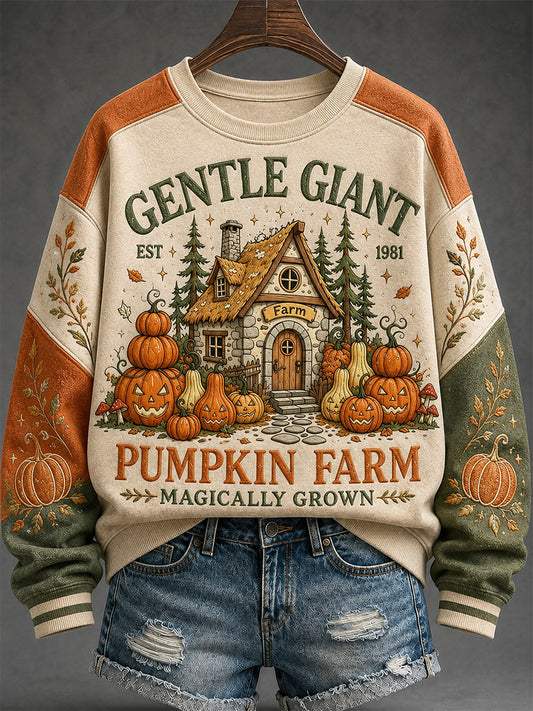 Women's Fall Print Casual Sweatshirt