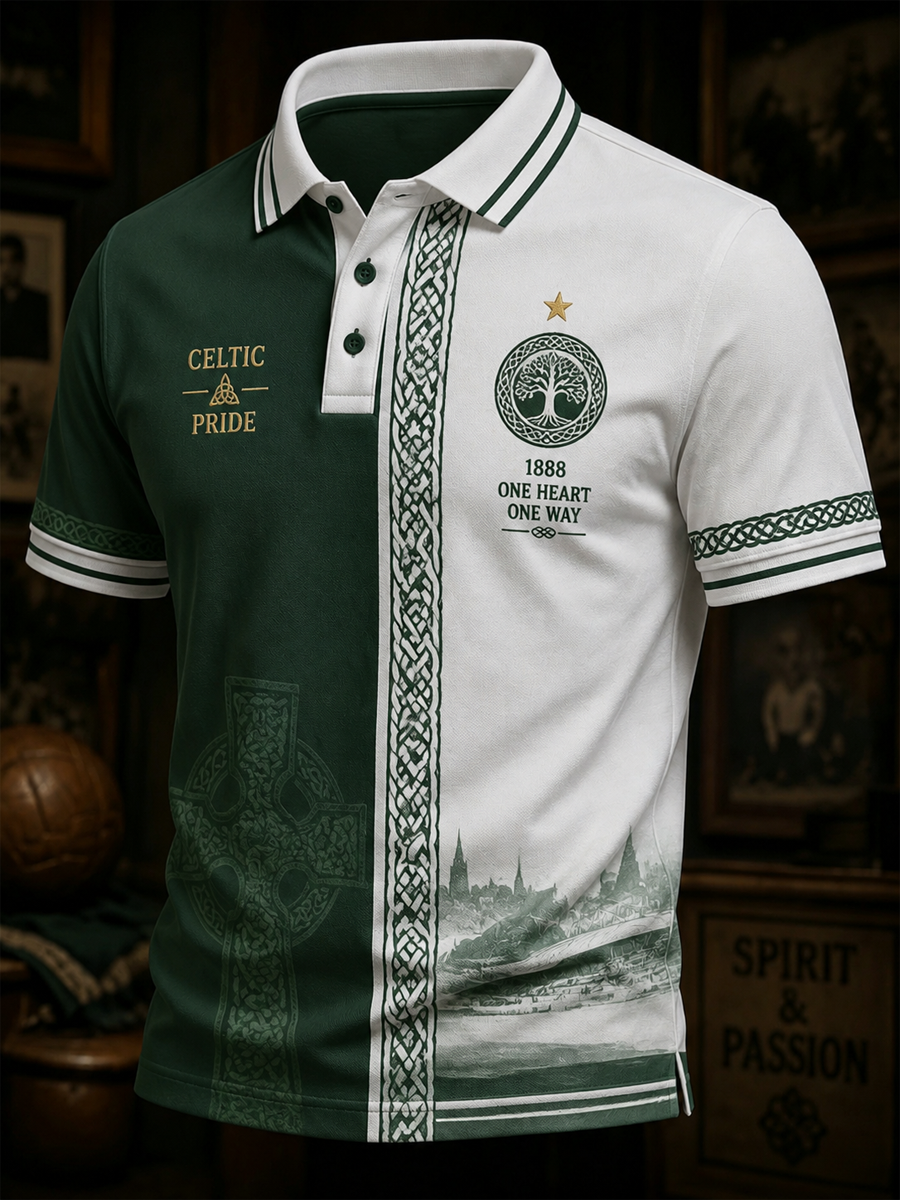Men's Celtic Football Club Lover Printed polo shirt