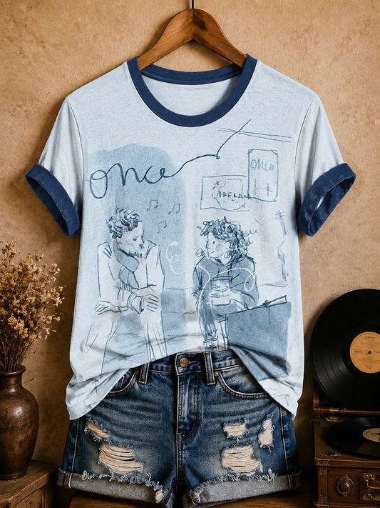 Women's Irish Folk Street Musician T-Shirt