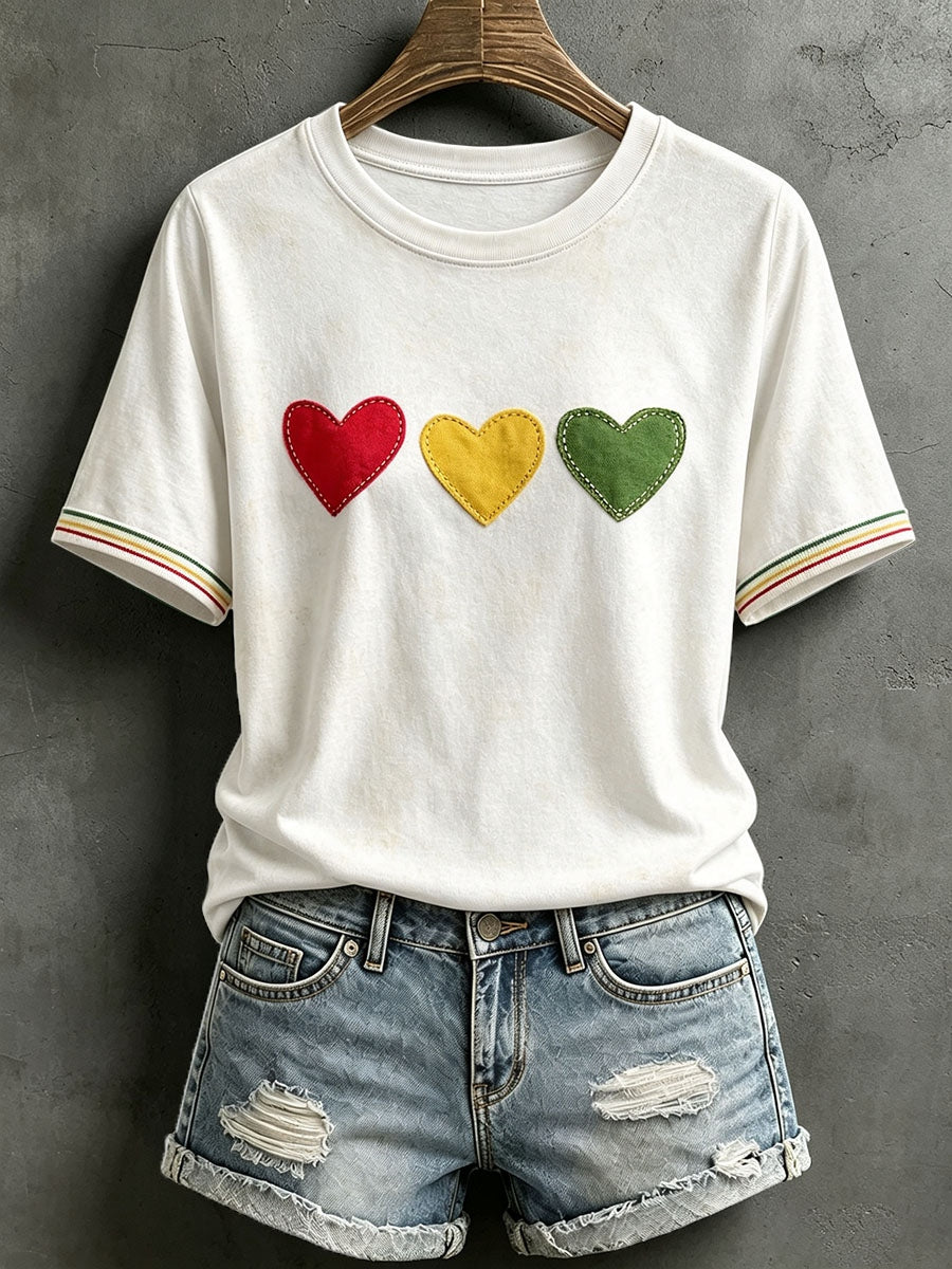 Women's Reggae Inspired Heart T-Shirt