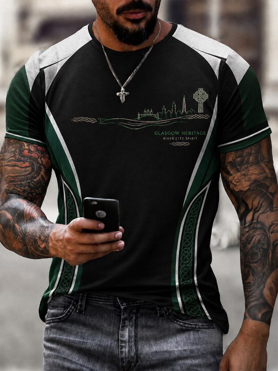 Men's Celtic Football Printed short sleeves t-shirt