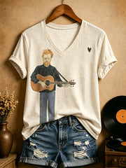 Women's Irish Folk Street Musician T-Shirt
