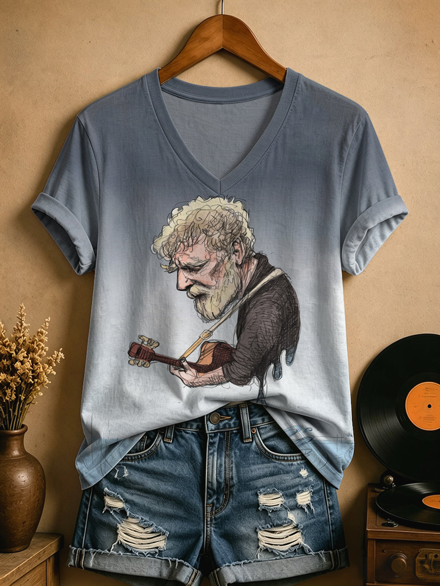 Women's Irish Folk Street Musician T-Shirt