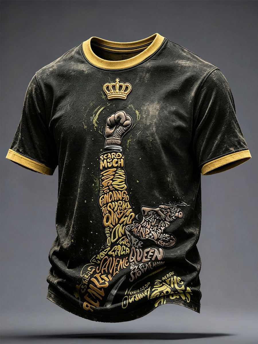 Men's UK Music Lover Art Printed T-shirt