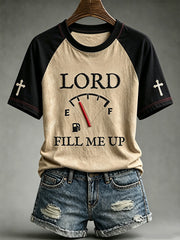 Women's Faith Theme Print Pattern Printed Leisure Round Neck T-shirt