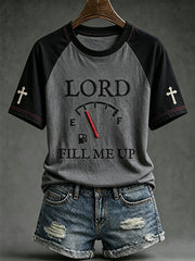 Women's Faith Theme Print Pattern Printed Leisure Round Neck T-shirt