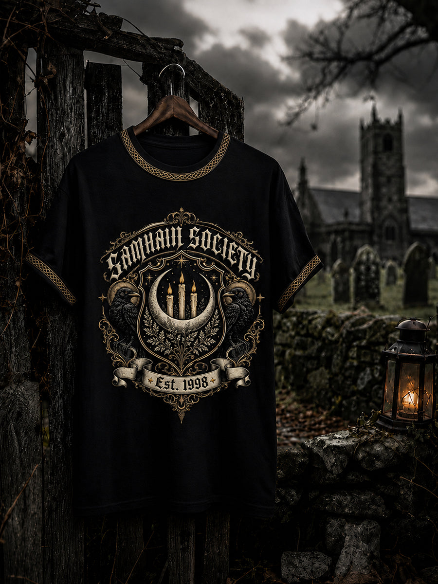 Men's Irish Halloween Samhain Print Short Sleeve T-shirt