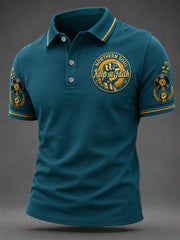 Men's Northern Soul Print Casual Polo