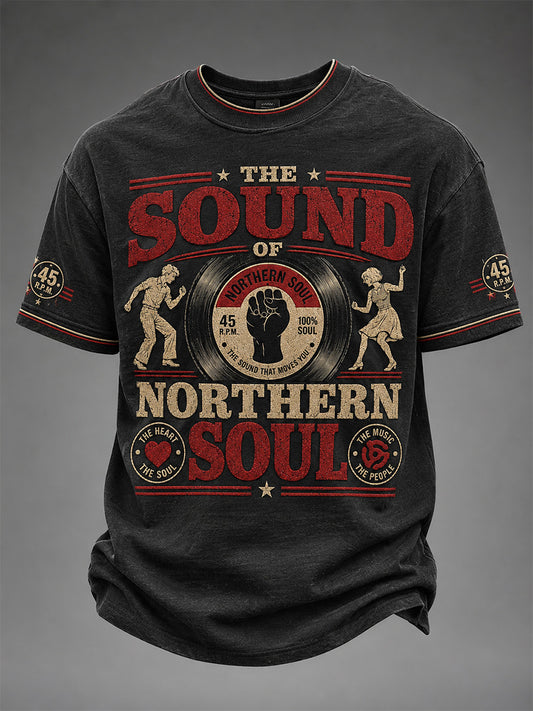 Men's Northern Soul Print Casual Tee