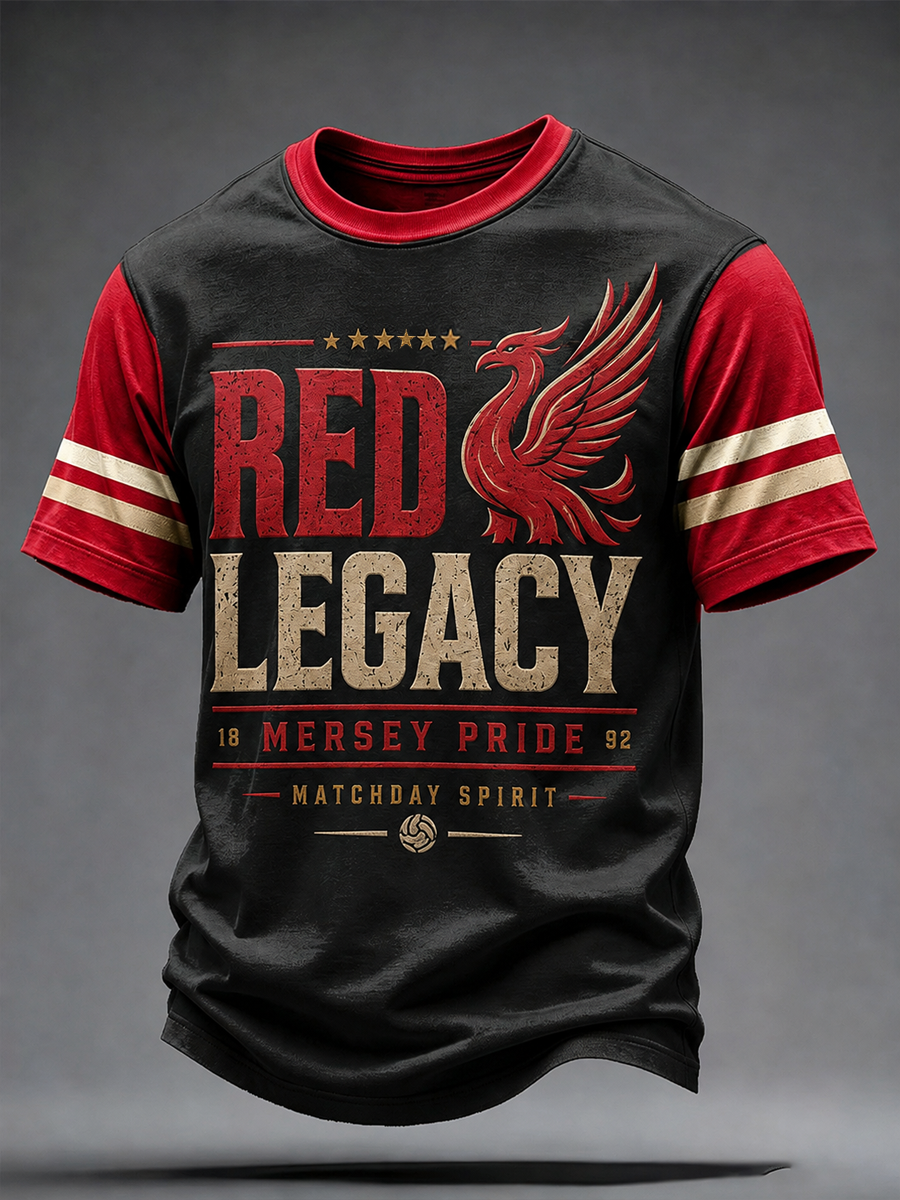 Men's Gift For Soccer Fans Liverpool Print short sleeves t-shirt