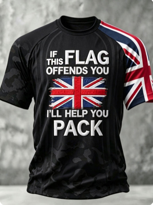 Men's IF THIS FLAG OFFENDS YOU I'LL HELP YOU PACK short sleeve t-shirt