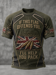 Men's IF THIS FLAG OFFENDS YOU I'LL HELP YOU PACK t-shirt