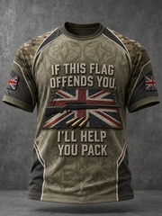 Men's IF THIS FLAG OFFENDS YOU I'LL HELP YOU PACK t-shirt