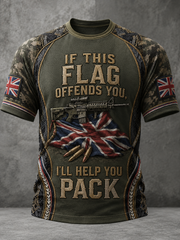 Men's IF THIS FLAG OFFENDS YOU I'LL HELP YOU PACK t-shirt