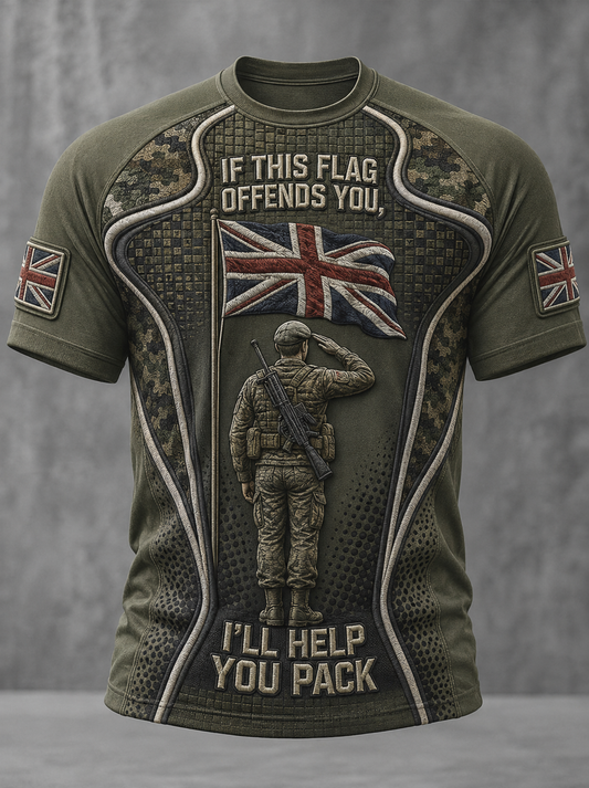Men's IF THIS FLAG OFFENDS YOU I'LL HELP YOU PACK t-shirt