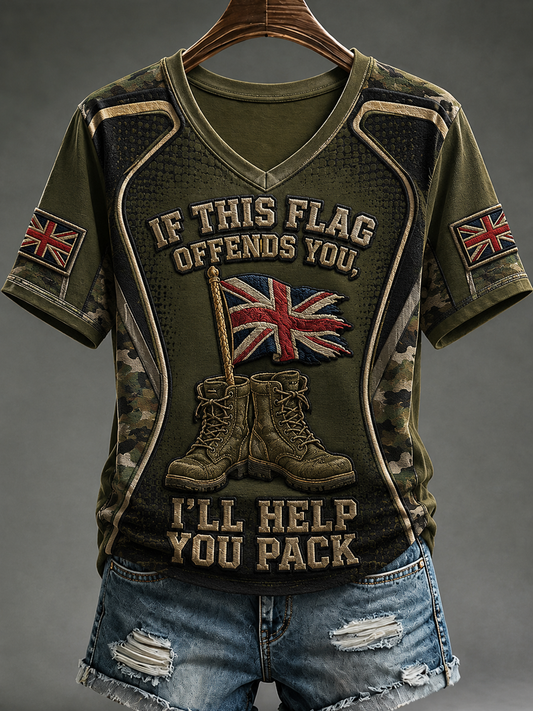 Women's IF THIS FLAG OFFENDS YOU I'LL HELP YOU PACK T-shirt