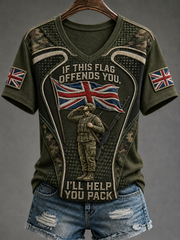 Women's IF THIS FLAG OFFENDS YOU I'LL HELP YOU PACK T-shirt