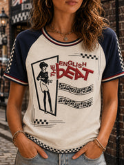 Women's Ska-Style Printed Casual T-shirt